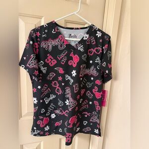 Barbie Scrubs top - Womens size Medium  - NEW